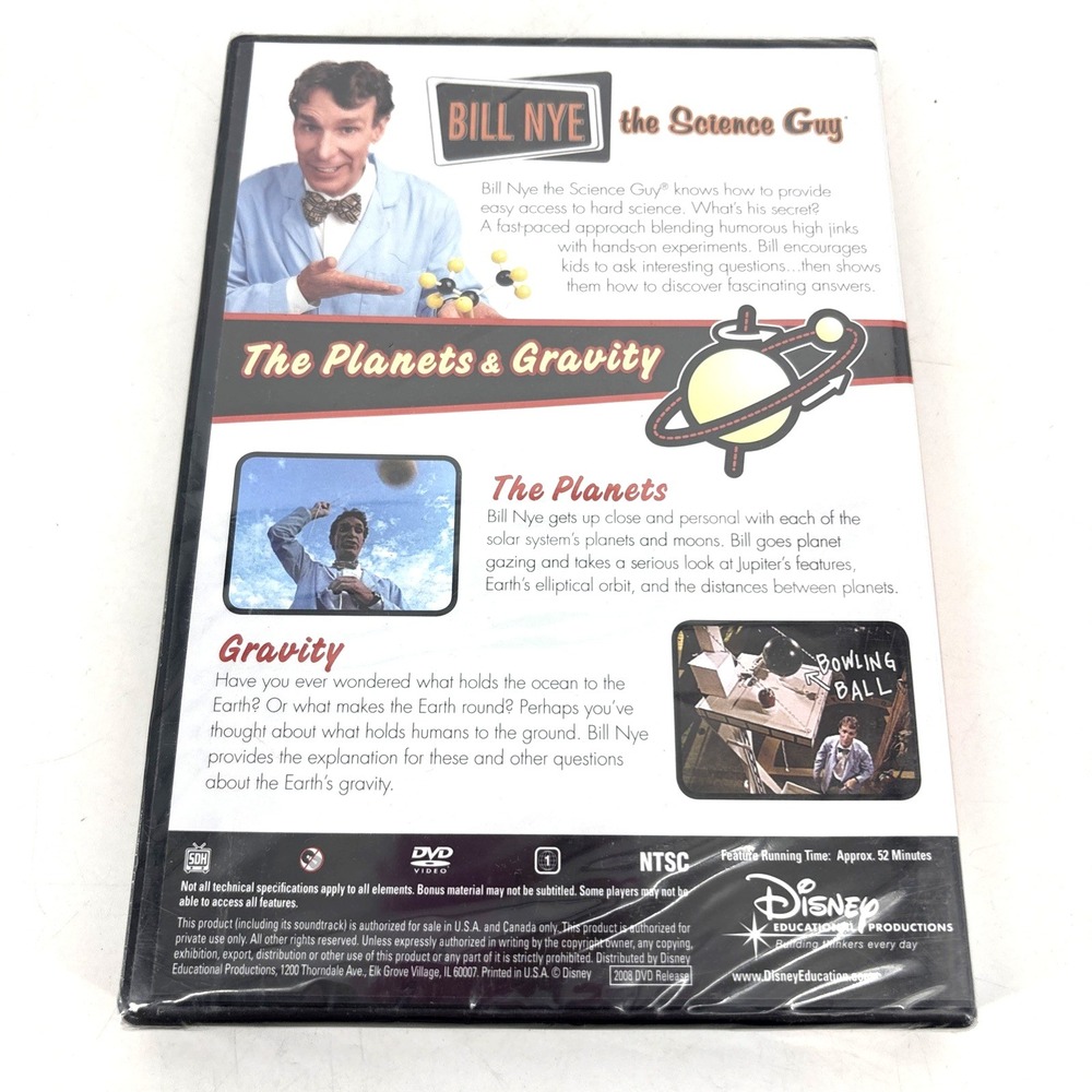 Disney Presents: Bill Nye the Science Guy - The Planets & Gravity DVD New Sealed - Picture 3 of 4